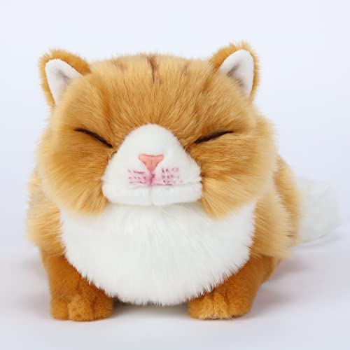 Image of CU-MATE Adorable Stuffed Animals Cat -Handmade Plush Soft Cat -Present Gift for Boys /Girls (Tabby Cat)