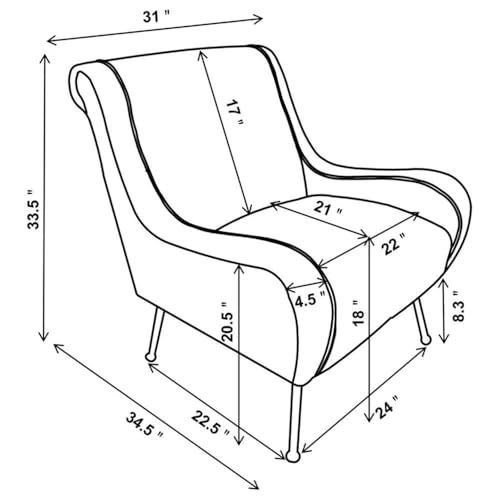 Sillón Plegable Terciopelo Marrón miniatura 3