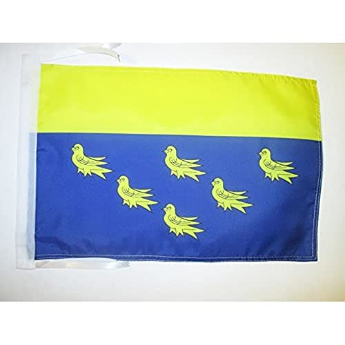 Bandiera Contea Di West Sussex 45X30Cm - Bandierina County Of West Sussex - Inghilterra 30 X 45 Cm Cordicelle - Az Flag