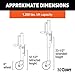 CURT 28112 Marine Boat Trailer Jack with 6-Inch Wheel, 1,200 lbs, 11 Inches Vertical Travel