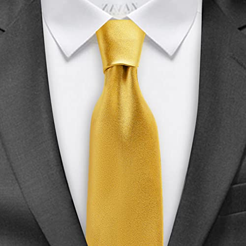 Image of Solid Satin Tie Pure Color Necktie Mens Ties + Gift Box