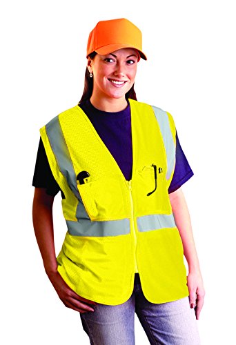 Image of Occunomix LUX-SSGCS-Y2,3X Class 2 High Visibility Mesh Surveyor, XX-Large /3X-Large, Yellow
