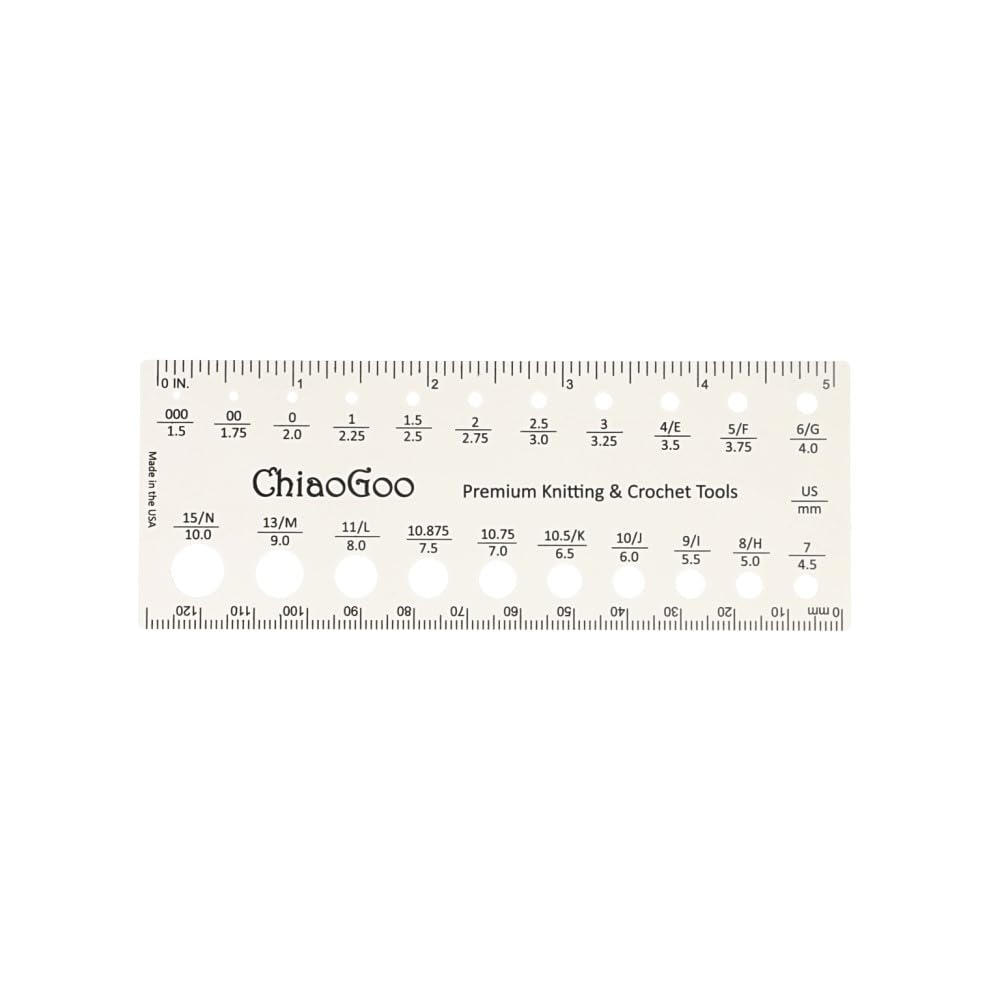 ChiaoGoo Needle Gauge 13cm - 1pc, White, 5-Inch