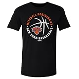 500 LEVEL Mitchell Robinson New York Knicks Shirt - Mitchell Robinson New York Knicks Player Ball WHT (Black, Large)