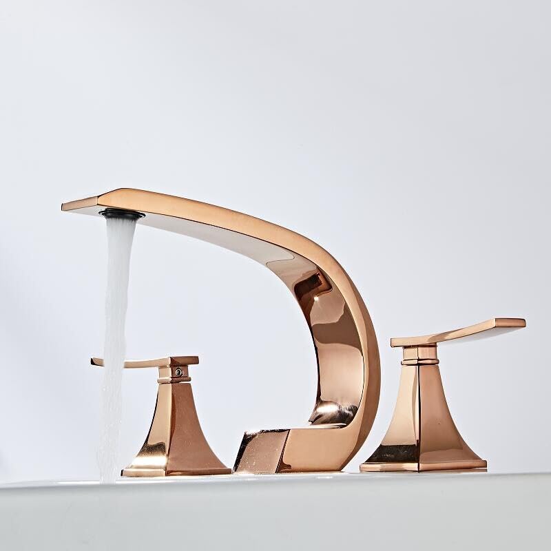 Robinet de salle de bain or rose mitigeur moderne pour une douche relaxante
