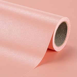 Garbendy Pink Pearly Lustre Paper Wrapping Paper – Solid Color 17 Inches X 33 Feet, Perfect for Wedding, Birthday, Christmas, Baby Shower etc all Occasions