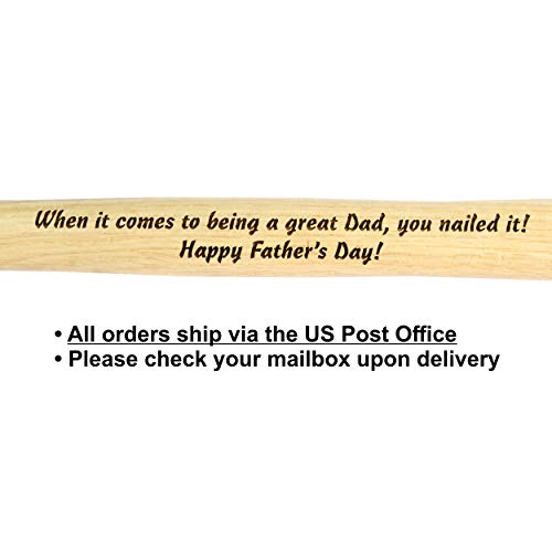 Personalized Laser Engraved Wood Handled Hammer, Father's Day Gifts, Gifts For Men, 5Th Anniversary Gifts For Him, Anniversary Gifts For Men #TOP1