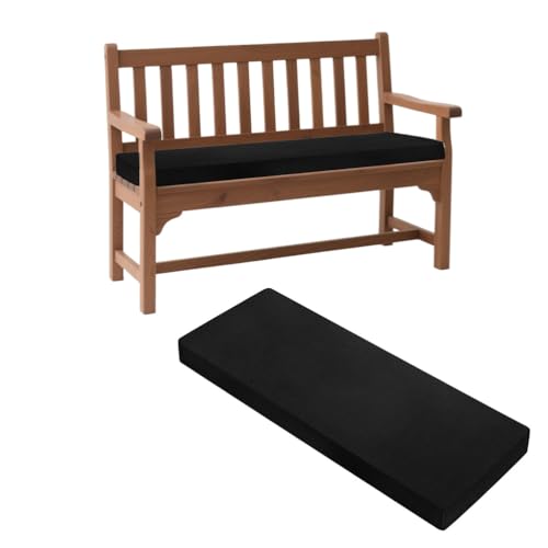 Cuscino antiscivolo per panca da esterno e interno, per giardino, patio, altalena, 14 posti, 170 x 55 x 5 cm, nero, ideale per cucina, sala da pranzo e aree di stoccaggio delle scarpe.