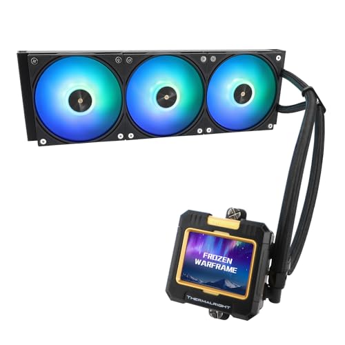 Thermalright TR FW360 Black ARGB CPU AIO Cooler,PC 360 Specification Water Cooler System,IPS LCD Screen with 320x240 Resolution,for AM5&Intel LGA1700/1851,CPU Cooler Comes with 2.4-inch LCD Display