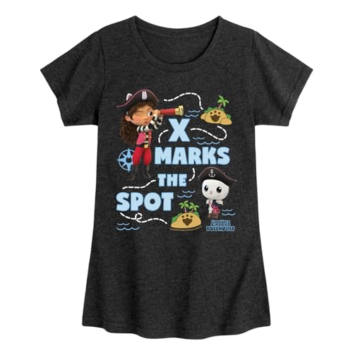 Gabby's Dollhouse - X Marks The Spot - Toddler and Youth Girls Fitted Short Sleeve Graphic T-Shirt