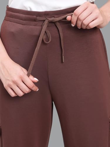 Image of GO COLORS Mostlysane Collection Scuba Cargo Sweatpants for Women | Lightweight, Mid Rise, 4 Pockets