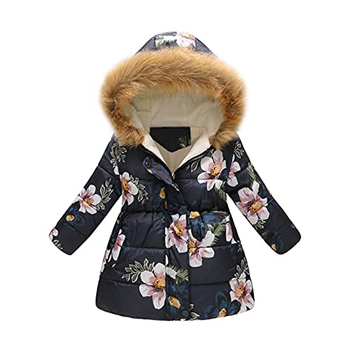 Girls' Warm Winter Coats Kids Toddler Thicken Warm Long Parka Puffer Jacket Hooded Quilted Windbreaker
