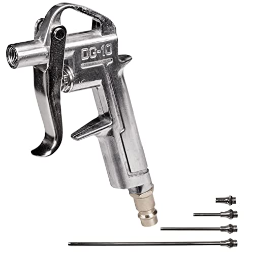 Einhell   Pistola de aire con 4 boquillas (kit de 5 accesorios para compresores, para presión de 2 a 8 bar, 4 boquillas incluidas: 20, 50, 95 y 220 mm)