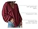 BTFBM Womens Fall Fashion 2025 Long Sleeve Shirts Casual V Neck Ribbed Knit Blouses Pullover Trendy Loose Fit Tunic Tops(Solid Wine Red, X-Large)