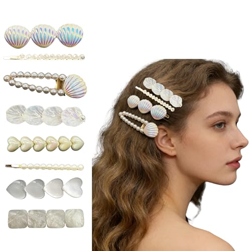 Juego de 8 pinzas para el pelo con forma de corazón, pinzas laterales con diseño antideslizante para cabello fino a grueso, pinzas para el cabello dulce perfecto para mujeres y niñas, accesorios de
