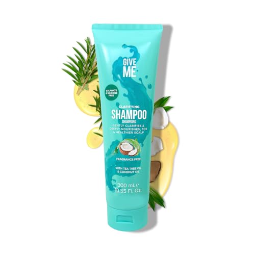 Give Me Cosmetics, Tea Tree Shampoo for Itchy Scalp, with Coconut & Olive Fruit Oils, Sulphate, Silicone & Fragrance Free