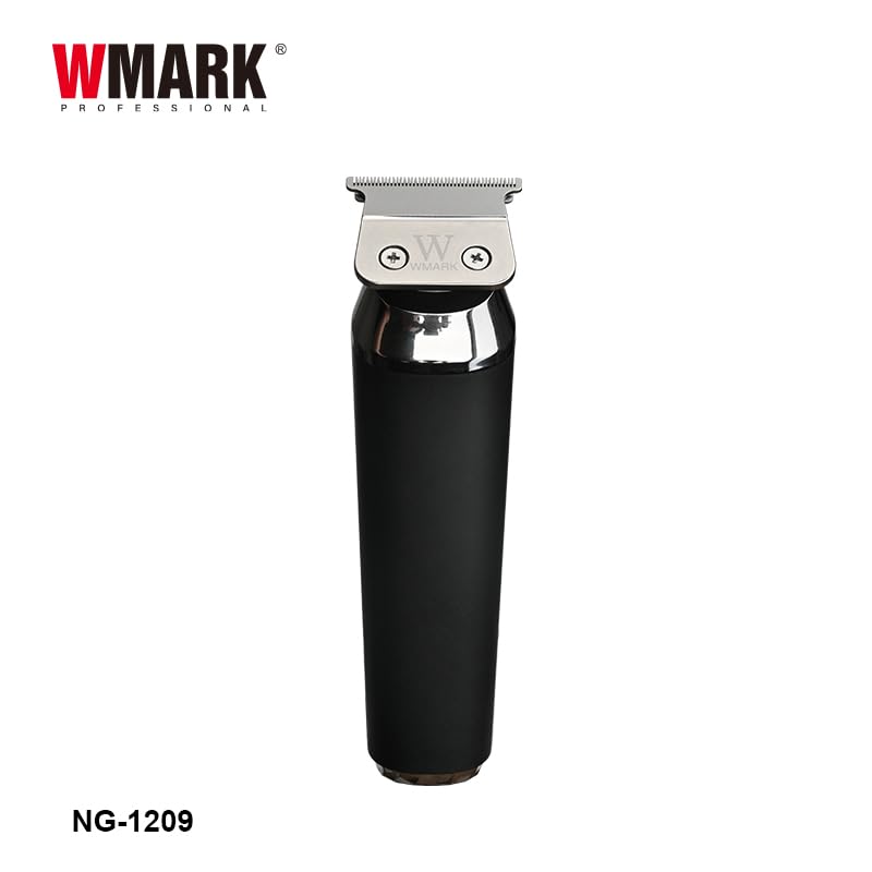 Image of WMARK NG-1209 Rechargeable Hair Trimmer T-Style Stainless Steel Blade 7000 RPM Motor, 1200mAh Lithium Battery Low Noise Corded and Cordless Use LED Battery Display 180 Minutes Runtime USB-C Charging