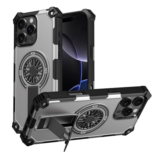 Coque iPhone 12 Pro argent antichoc rigide avec béquille de support