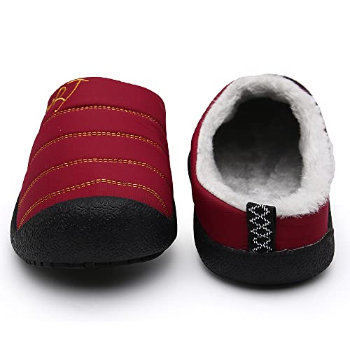 Men's Women's Clogs House Slippers Winter Warm Plush Lining Home Slippers Indoor Outdoor Mules with Non-slip Rubber Sole4