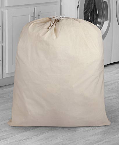Urban Villa Laundry Bags Canvas|Dirty Clothes Travel Laundry Bag|Machine Washable|Reusable College Hostel Hamper Liner Bag For Garments Delicates Lingerie With Drawstring Closure 1 Pack|Size 28 X 36 Inches #TOP1