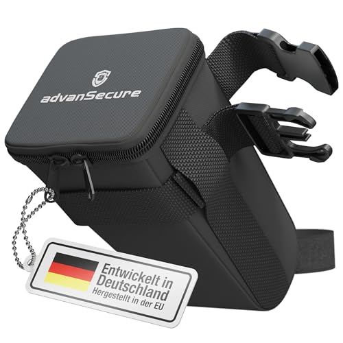 advanSecure® Fahrrad-Satteltasche | ideal für schwere Kettenschlösser | kompatibel mit den meisten Fahrrädern und E-Bikes | hergestellt in der EU | schwarz