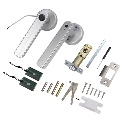 Volakebeing Serratura intelligente per porte per interni, con password e impronte digitali, per camera da letto, ufficio, senza chiave, nucleo di sicurezza di grado C, materiale in lega di zinco