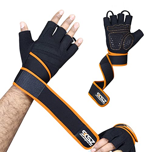 SKSZ LEATHER GYM GLOVES (Orange, M) - Image 4