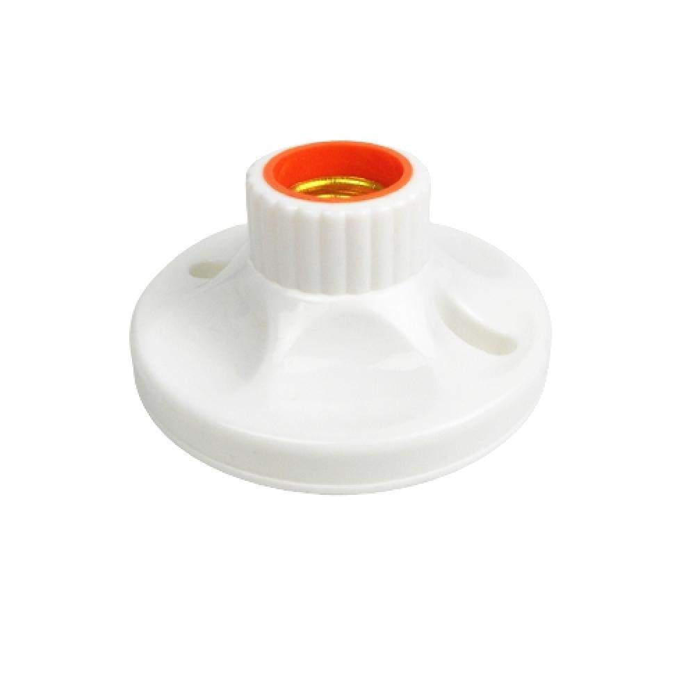 Vis Titulaire Lumière Douille20 Pièces De 12Cm Diamètre Rond E27 Liner Rouge Douille Plate En Spirale, 220V Blanc-Blanc 20 Pièces