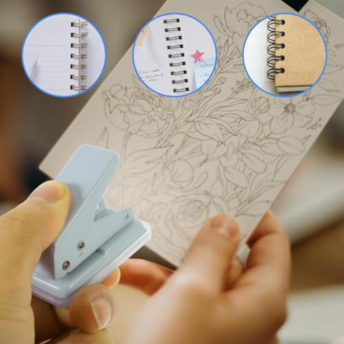 Mini Einzellocher, Tragbarer Multifunktions-Handstanzer, Dateibindung, Home Student Office, Geeignet Für Diy-Fotoalben, Souvenirbücher, Lesezeichenordner Portable Multifunction Hand Punch