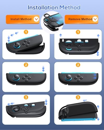 Image of FYOUNG Upgrade Switch 2 Protective Case&Screen Protector Set, Dockable Cover Hard Shell for Nintendo Switch 2 2025 Console Accessories,Travel-Friendly,Kickstand Cutouts(Black, for switch 2 7.9inch)