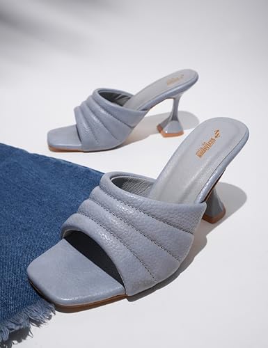 Image of SilverArrow Chunky Spool Heels Comfortable & Trendy Party Block Heel Sandals For Women