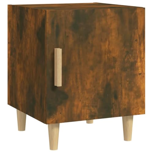 Table de chevet chêne fumé lot de 2 meuble de nuit 40x40x50 cm - 4