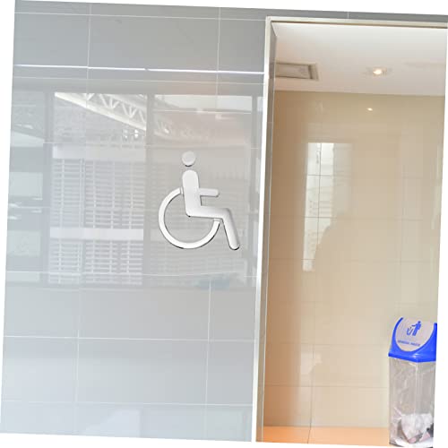 Signe de direction pour WC accessible afin d'éviter la confusion dans les commerces - 2