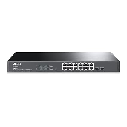 TP-Link TL-SG2218 | 16 Port Gigabit Smart Managed Switch, 2 SFP Slots | Omada SDN Integrated | IPv6 | Static Routing | L2/L3/L4 QoS, IGMP & LAG | Limited Lifetime Protection