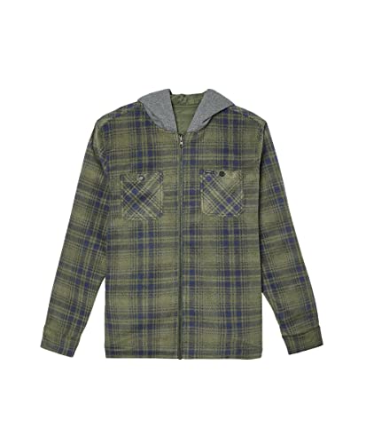 Mens Glacier Hood Reversible Jacket Jacket, Dark Olive, M
