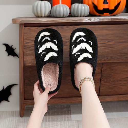 Image of Halloween Christmas Slippers Holiday Slipper House Shoes Home Slipper for Women Fuzzy Outdoor Indoor Bedroom Slippers