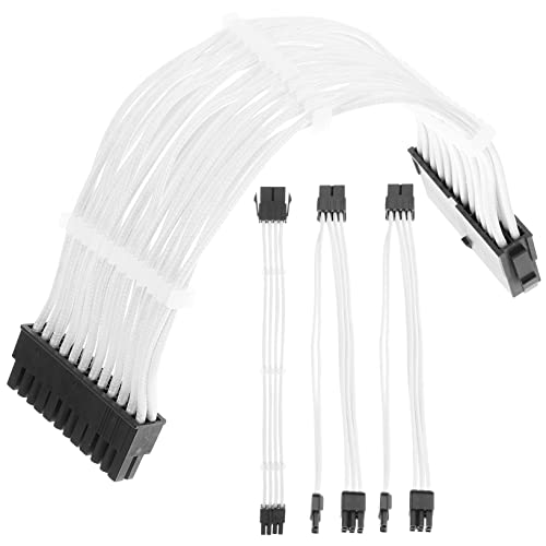 Extensiones de Cable de Alimentación para PC Blanco Modding ATX GPU de 20 Cm 6