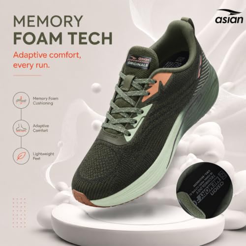 Image of ASIAN Powerplay Carbon-39 Men's Running Shoes | Breathable Knit, High-Rebound Midsole with Carbon Plate for Daily Runs & Active Use