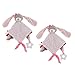 perfeclan Coperta di Coniglio Peluche 2 Pezzi, Fornisce Stimolazione Tattile E Visiva per Il Tuo Bambino All'interno con Campana, Il Suono Attirerà L'attenzione