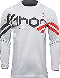 Ärmel im Raglan-Style Thor Pulse Cube Motocross Jersey Hellgrau M