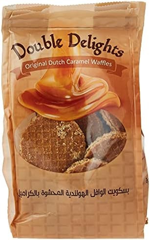Double Delights Original Dutch CaRAMel Waffles , 200 gm Brown