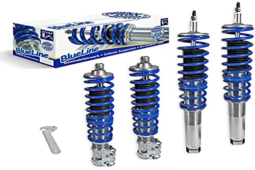JOM Car Parts & Car Hifi GmbH 741000 Kit Suspension Combiné Fileté Blueline Réglable en Hauteur - Amortisseurs et Ressorts Avant et Arrière