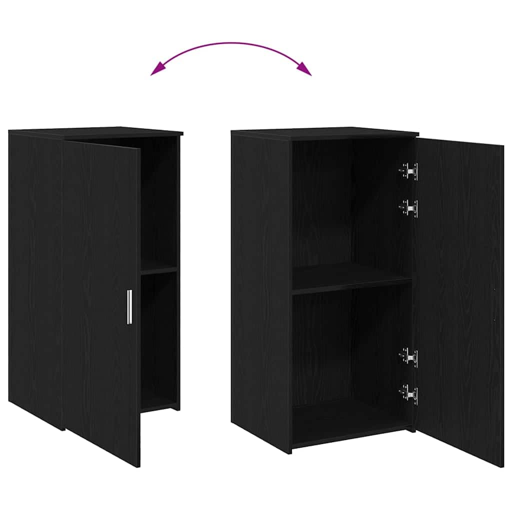 vidaXL Mobiletto portaoggetti Nero 50x45x103,5 cm in Legno ingegnerizzato