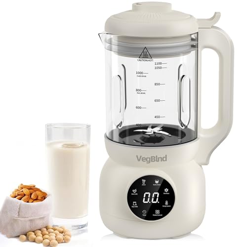 40OZ Nut Milk Maker Machine, New 7-in-1 Glass Plant-Based Soy