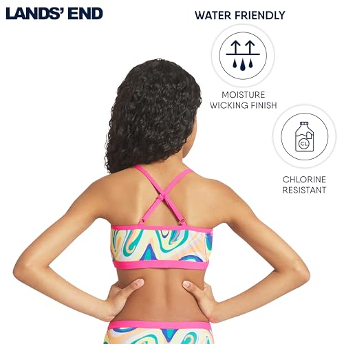 Image of Lands' End Girls' Swim UPF 50+ Adjustable Strap Bikini Set