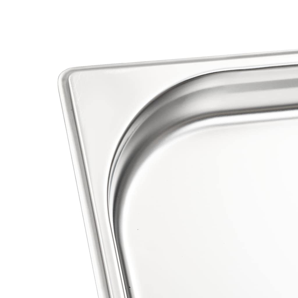 vidaXL Gastronorm GN 1/1 40 mm in acciaio inox antiruggine facile da pulire, lavabile in lavastoviglie, contenitore per alimenti da cucina vassoio per servire snack