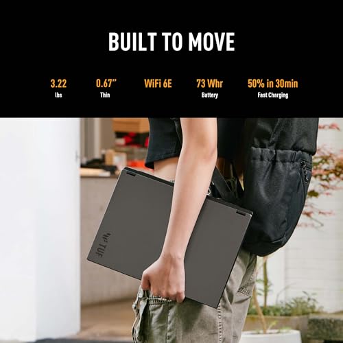 Image of ASUS TUF Gaming A14 Copilot+ PC Gaming Laptop, 14 inch WQXGA 16:10 165Hz Display, AMD Ryzen AI 9 HX 370, NVIDIA GeForce RTX 4060, 16GB LPDDR5X, 1TB PCIe Gen 4.0 SSD, Wi-Fi 6E, Windows 11, FA401WV-WB94