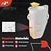 A-Premium Engine Coolant Overflow Recovery Reservoir Tank [with Cap] Compatible with Jeep Cherokee 1991-2001, Comanche 1991-1992, 2.5L 4.0L, Petrol - Front Side