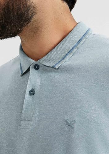Camisa Polo Básica Masculina Em Malha Texturizada Hering - Azul Bebê M