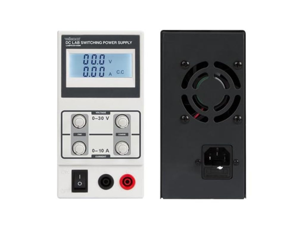 Velleman Suministro de Laboratorio, Corte, Ajustable, 0-30 VCC/0-10 A, limitación Actual, protección contra Cortocircuitos, Pantalla LCD, Gris